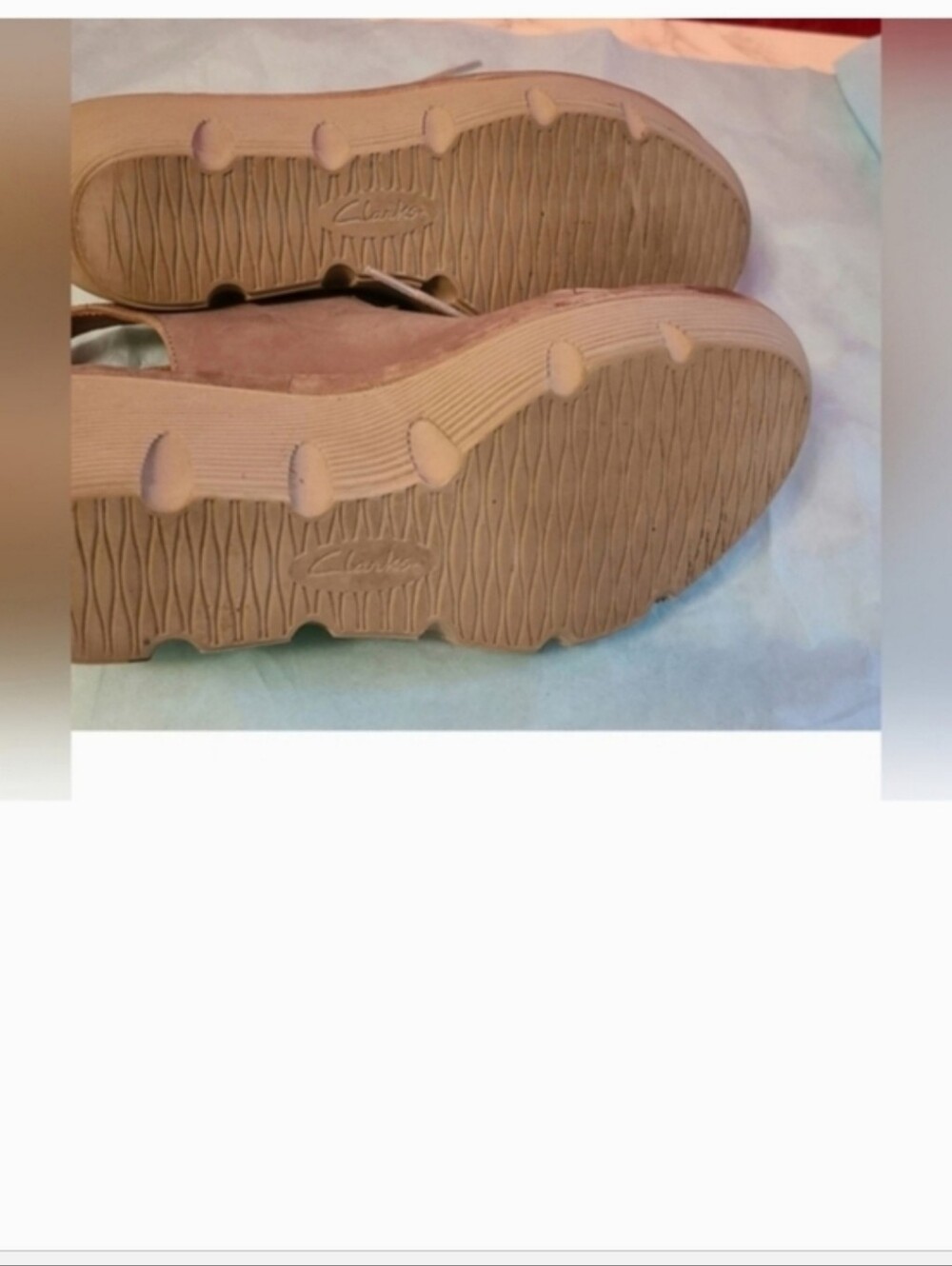 Clarks Beige Lace-Up Wedge Sandal - Picture 3 of 12